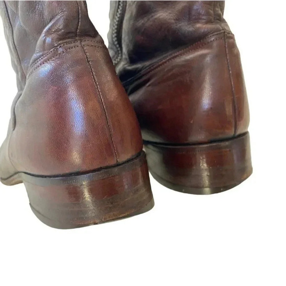 Bally Leather Ankle Boots Switzerland Brown Ankle Zip Womens 7.5 M Continentals - Picture 13 of 16